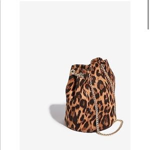 Express Leopard Bucket Bag